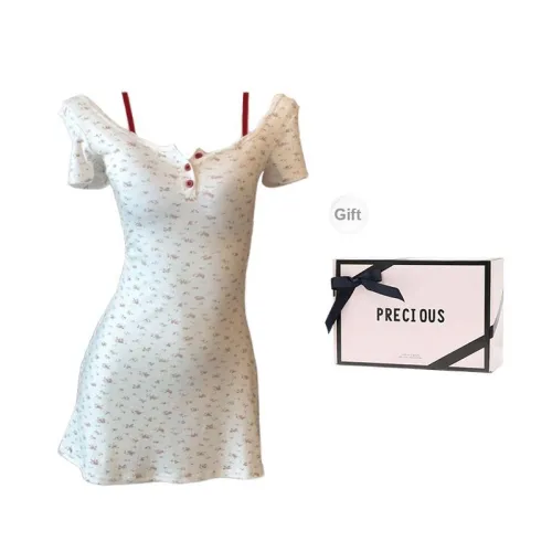 METE WHALE MT Nightgown Women's Gift Box Set Floral White