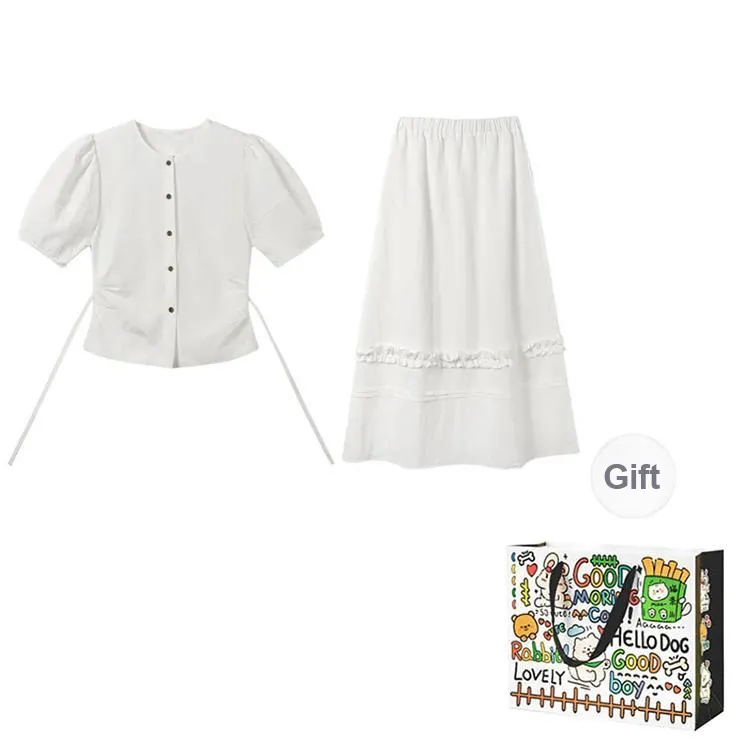 OURUOKE Two Piece Skirt Sets Women's-0
