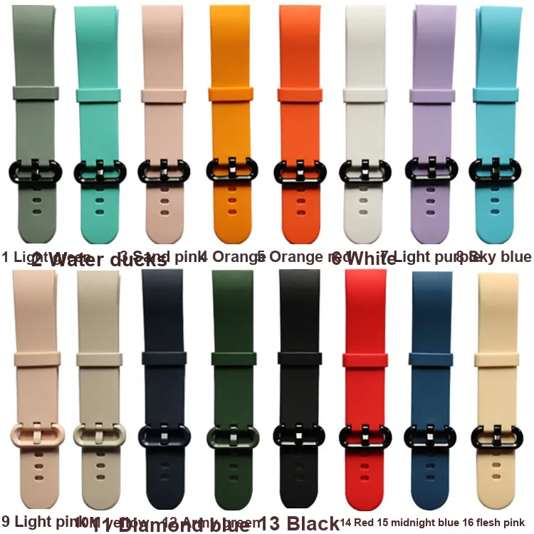 CHRROTA Watch Band Xiaomi Red Beige Compatibility Silicone Material-2