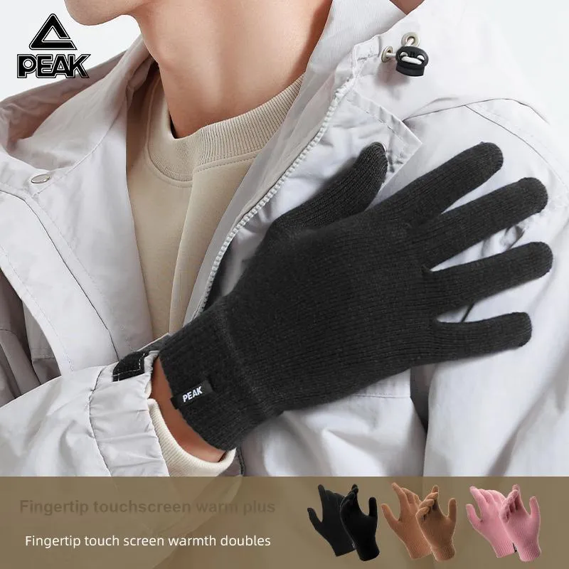 PEAK Acrylic Knit Gloves Unisex Multiple Colors-1