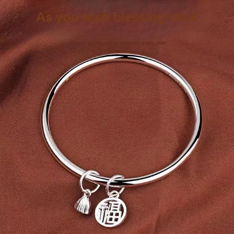 AITAO 999 Fine Silver Bangles Women's-2