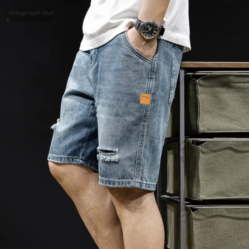 Tonlion Denim Shorts Men-7