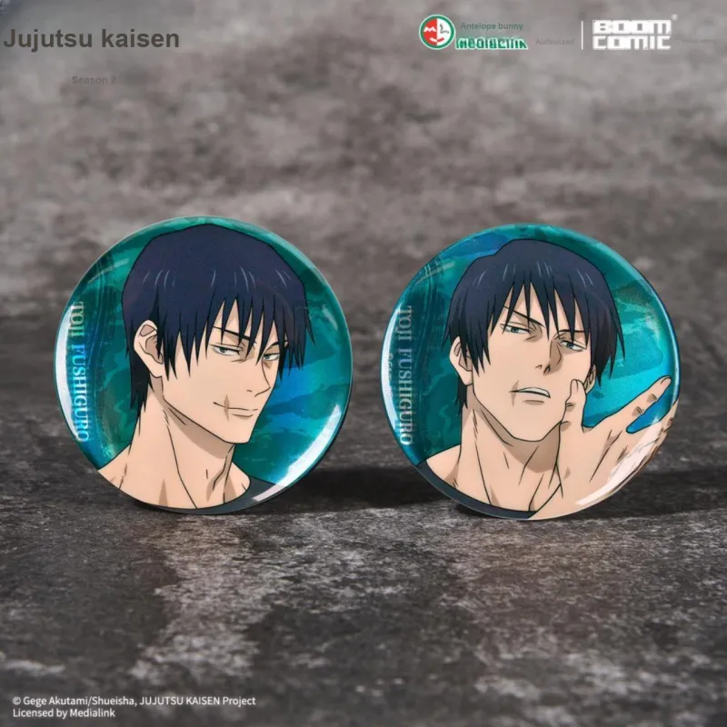 BOOM COMIC Jujutsu Kaisen Season 2 Episode 14 Blind Draw Laser Light Column Badge Satoru Gojo Official Valley Badges-1