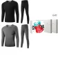 Silk 2 Set Underwear (Black+Dark Gray) Fleece-Lined/Premium Gift Box Set