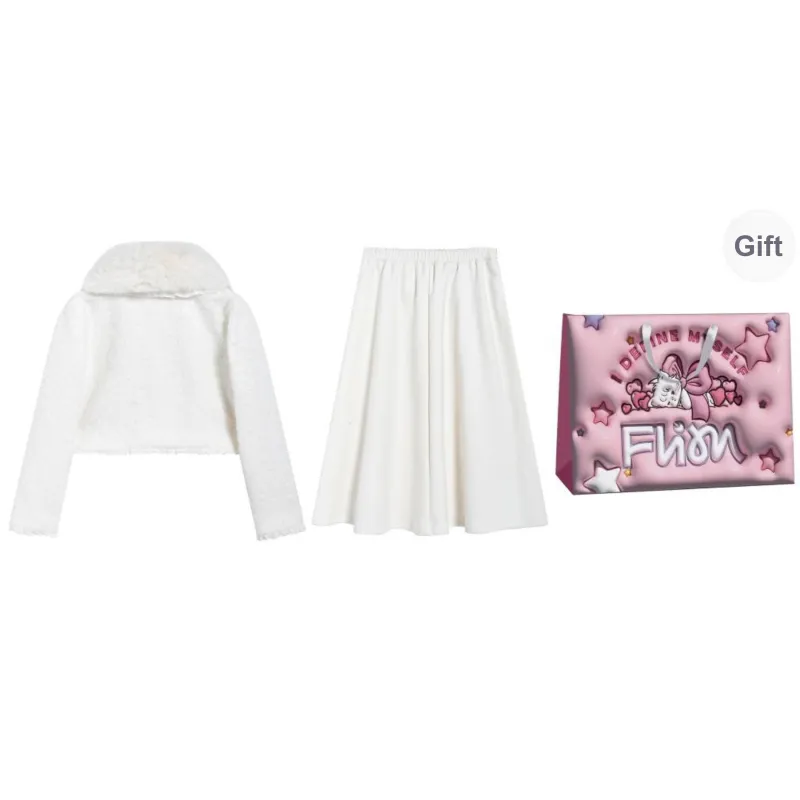 FLIM Skirt Set Women's Milk White-3