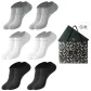 Short 6 Pack Box Included (6 Pairs, Mixed Color, 3 Image Color) 100% cotton Antibacterial/Mesh Breathable/Shopping Bag Included