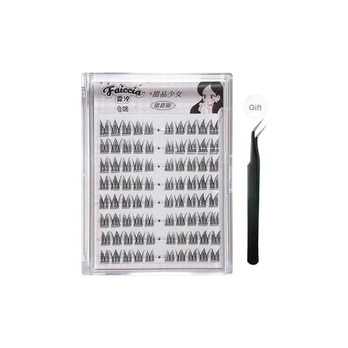 FAICCIA 8 рядов клей бесплатно женский группа искусственные ресницы один кластер