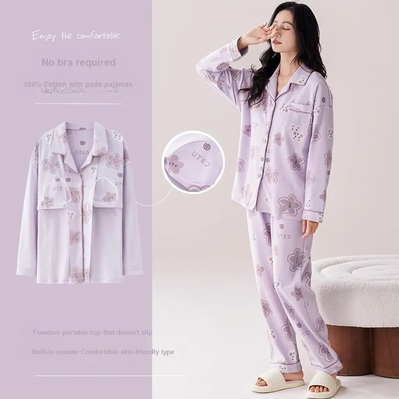 Pretty Lady Pajama Set Women's Taro Purple-2
