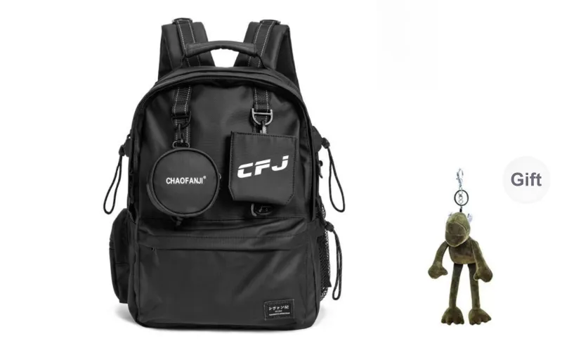 CHAOFANJI Membrana Dermalis Backpack Laptop Bag Large Size Unisex White/Black-5