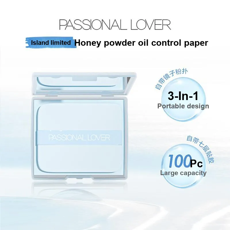 PL Island Limited Refillable Honey Pink Oil Absorbent Paper Oil Control 100 Pc-1