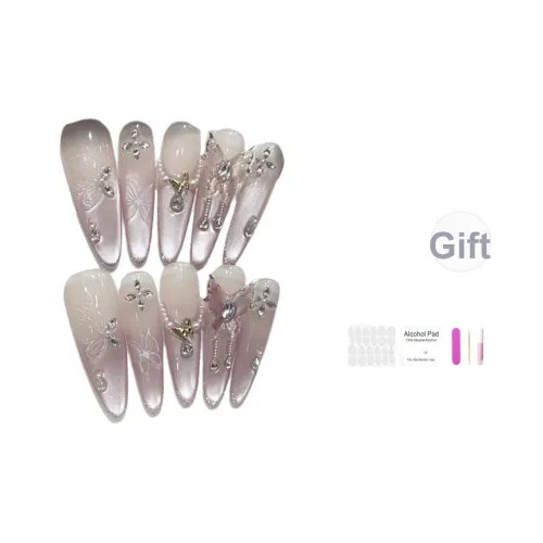 XIAMEIYU Чжуан Чжоу Мечты Бабочка Длинный Ручной Кошка's Eye Стразы Бабочка Nail Art 35 мм Фальшивая Погоня