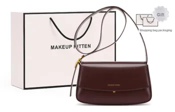 MAKEUP KITTEN Cow Leather Baguette Bag Shoulder Bag Regular Women's Burgundy