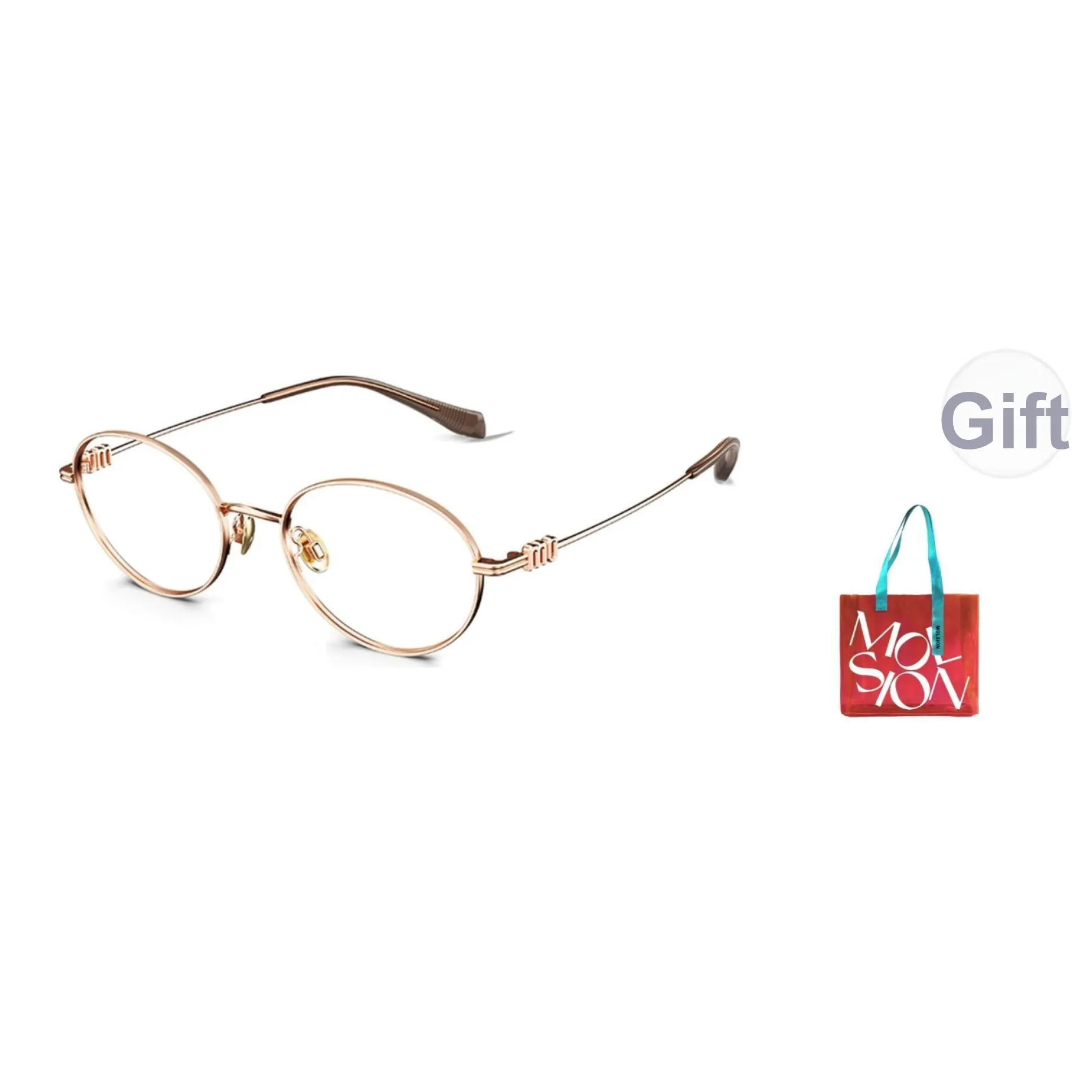 MOLSION Oval Оправы для очков Унисекс Совместимые Степень