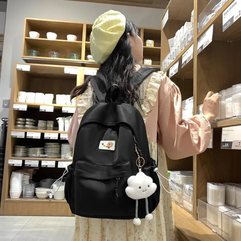 HCXK Nylon Backpack Unisex White/Pink/Black/Blue/Yellow-14