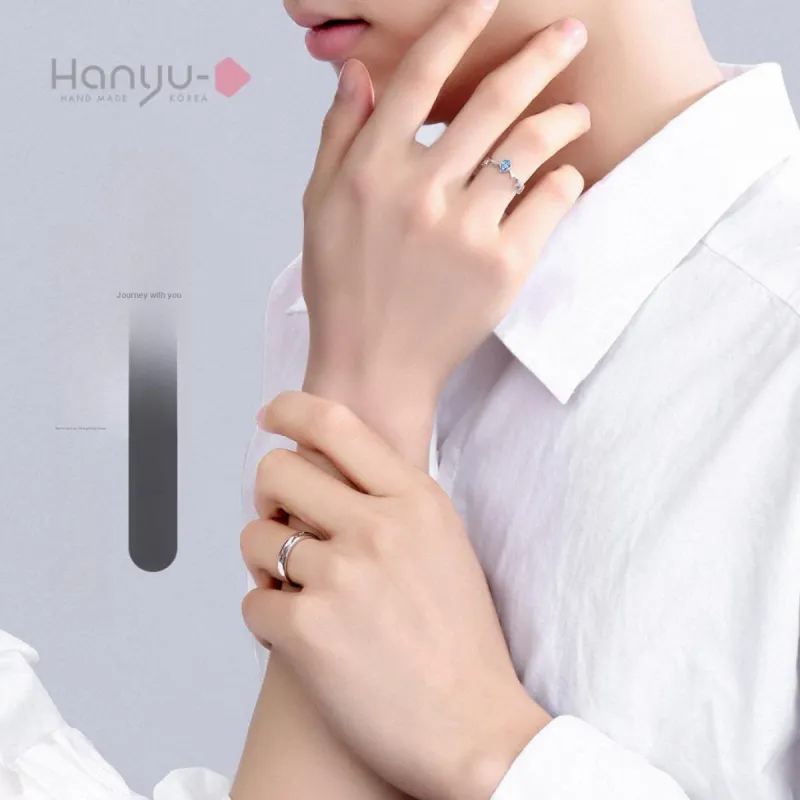 HANYUDIE S925 Silver Ring Confession Anniversary Christmas Gift Unisex-7