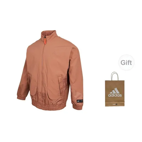 Adidas Jackets Men Deep Salmon-colored Fleece-lined Jacket+Gift Bag