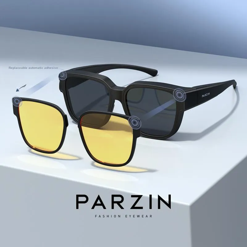 PARZIN TR90 Square Sunglasses Unisex-2