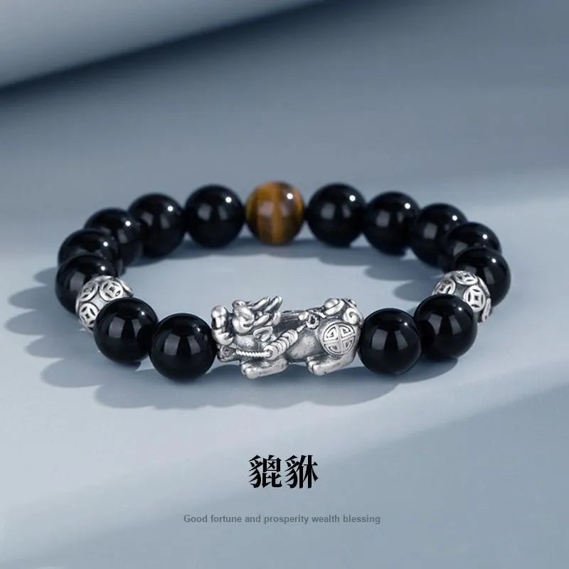 MISS TOOYA Natural Obsidian Bracelets Unisex-1