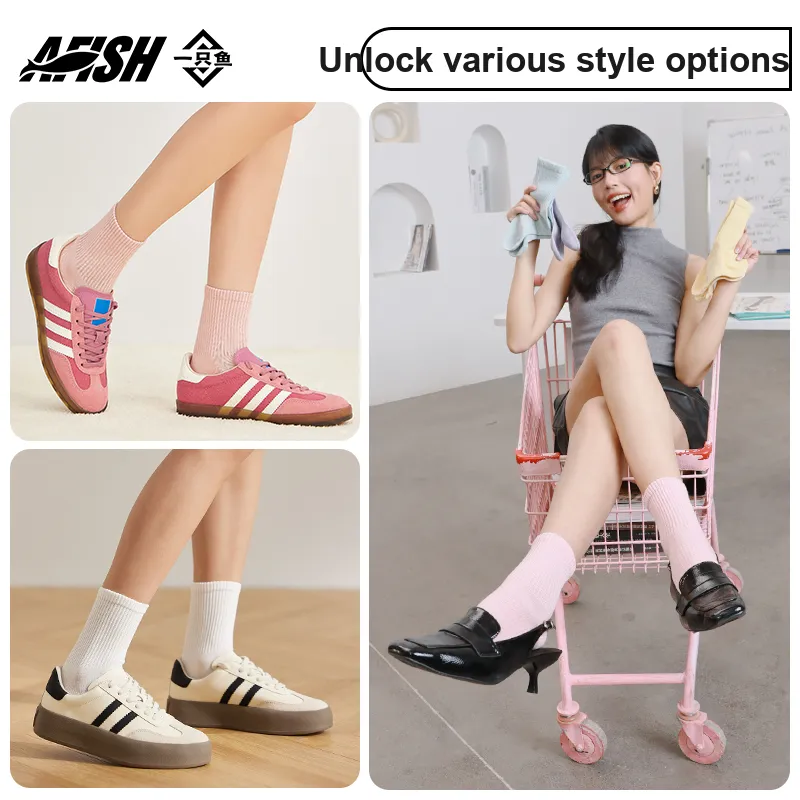 AFISH Mid-Calf Socks Women's Box 5-Pack-26