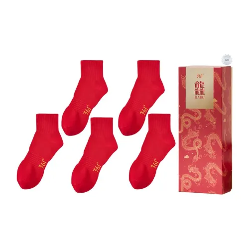 361° Носки Crew Унисекс упаковка из 5 пар красного цвета