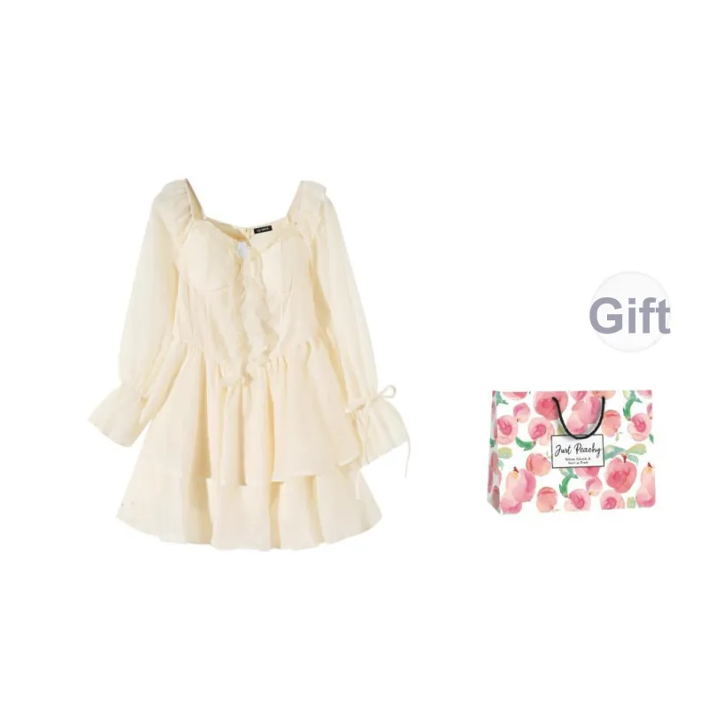 Qiuerle Long Sleeved Dress Women's-6