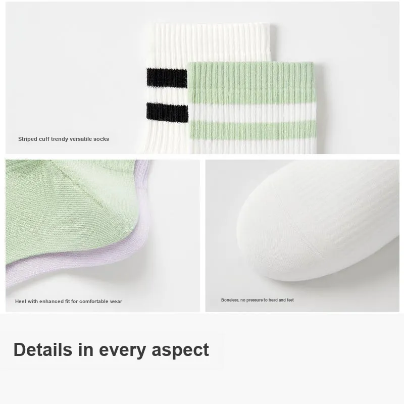 B&C.Room SS24 Mid Calf Socks Women's 5 Pack-5