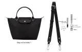 [Black Silver]86-103cm Crossbody Shoulder Strap Set[Top Grain Cow Leather]