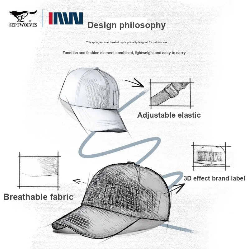 SEPTWOLVES Cotton Baseball Caps HD Unisex-5