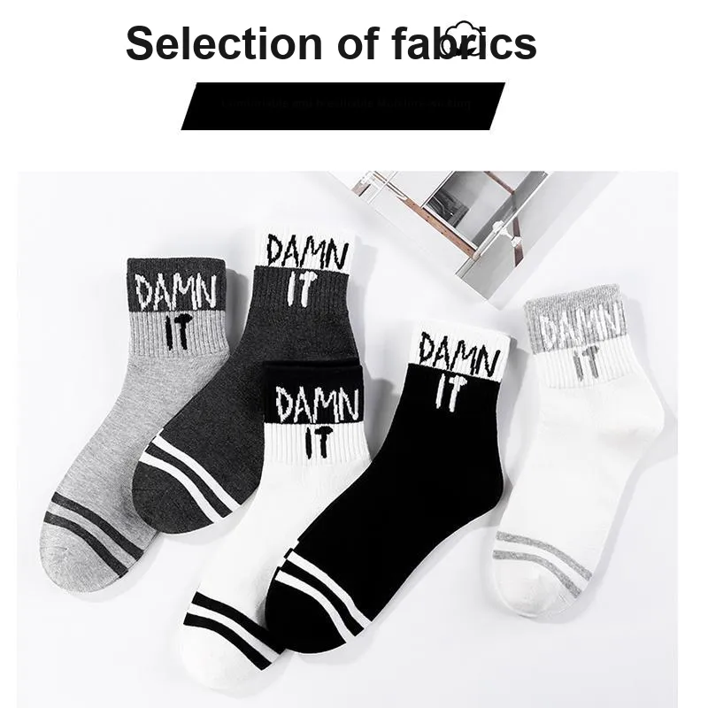 LUOLIAN Mid Calf Socks Men's 5 Pack-61