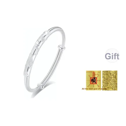 Bear Silversmith 999 Fine Silver Sterling Silver Bangle Women's