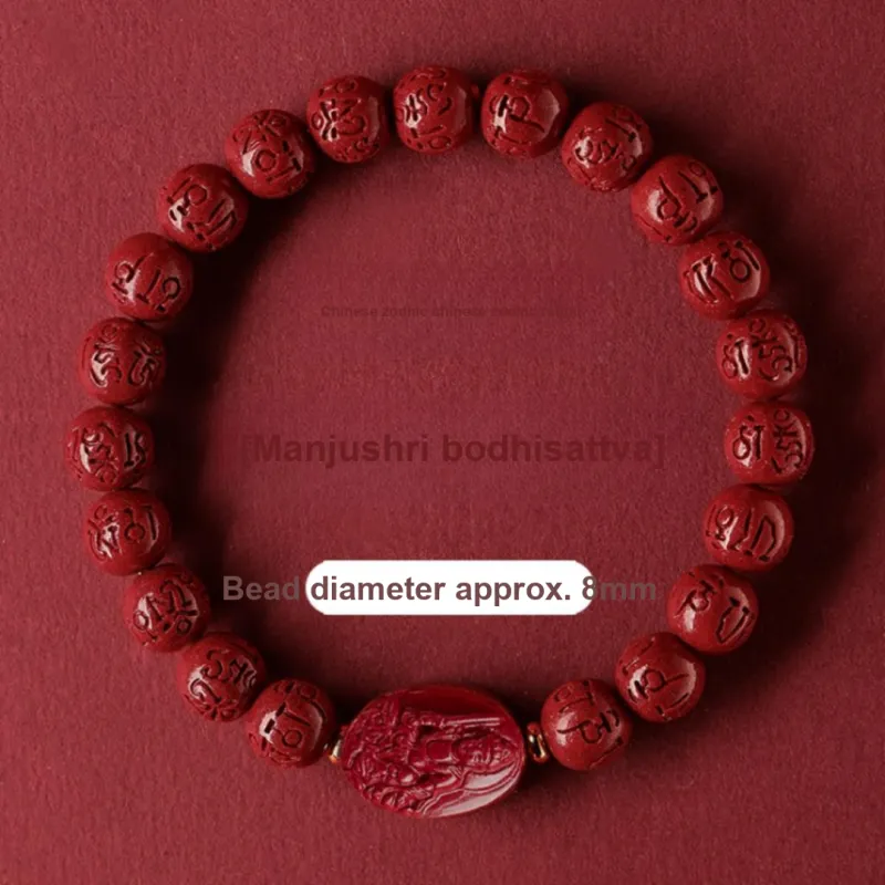 ZHIZUO Natural Cinnabar Bracelets Unisex-8