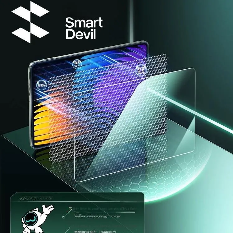 Flashing Demons Flat Tempered Glass Screen Protector Eye Protection Against Blue Light Compatibility With Xiaomi Flat 7-2