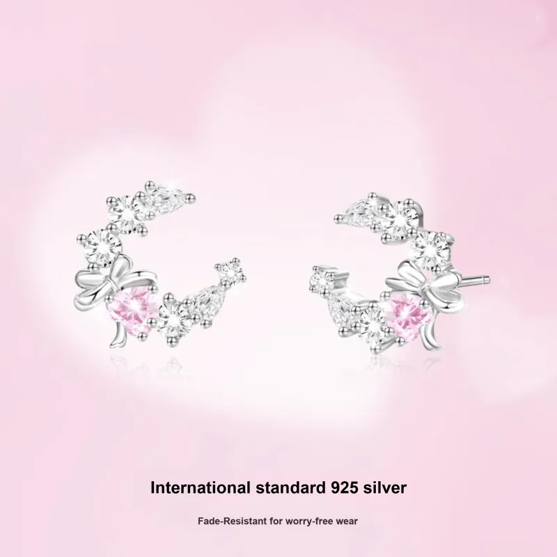 ZHENJIUJIU S925 Stud Earrings Women's-1