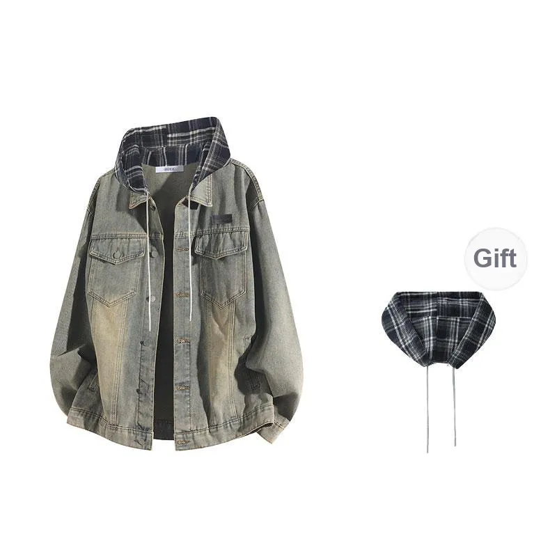 OGEK Denim Jacket Unisex Washed Yellow Mud-0