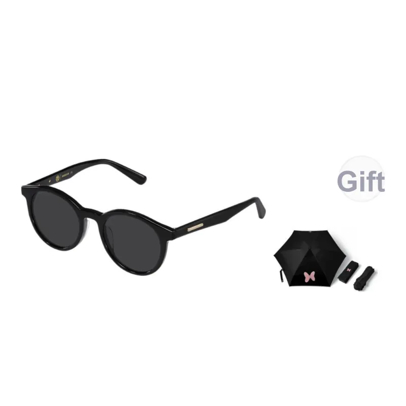 MUJOSH Plate Frame Round Sun Protection Sunglasses With UV Protection Unisex-0