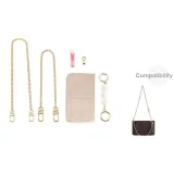 Compatibility NF Medium Smaller Bag-60cm Chain+Beige Liner Modified Set