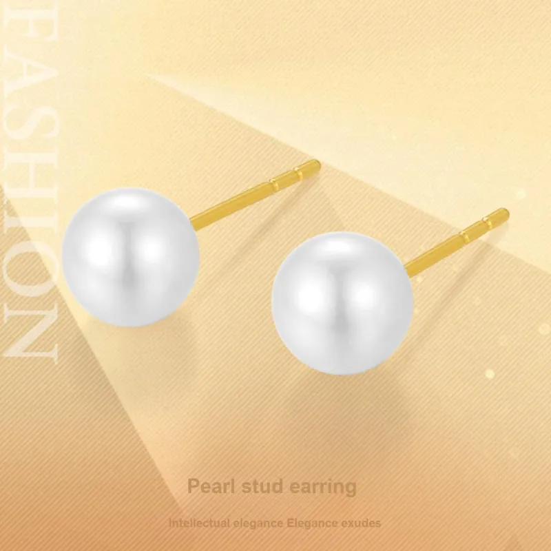 LAOMIAO Pearl Stud Earrings Women's-1