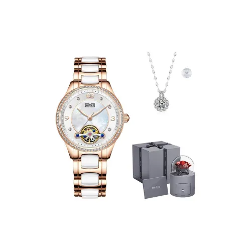 BEXEI Phantom Collection Механический механизм Керамика Ремешок Часы Женские Жемчужная раковина Циферблат