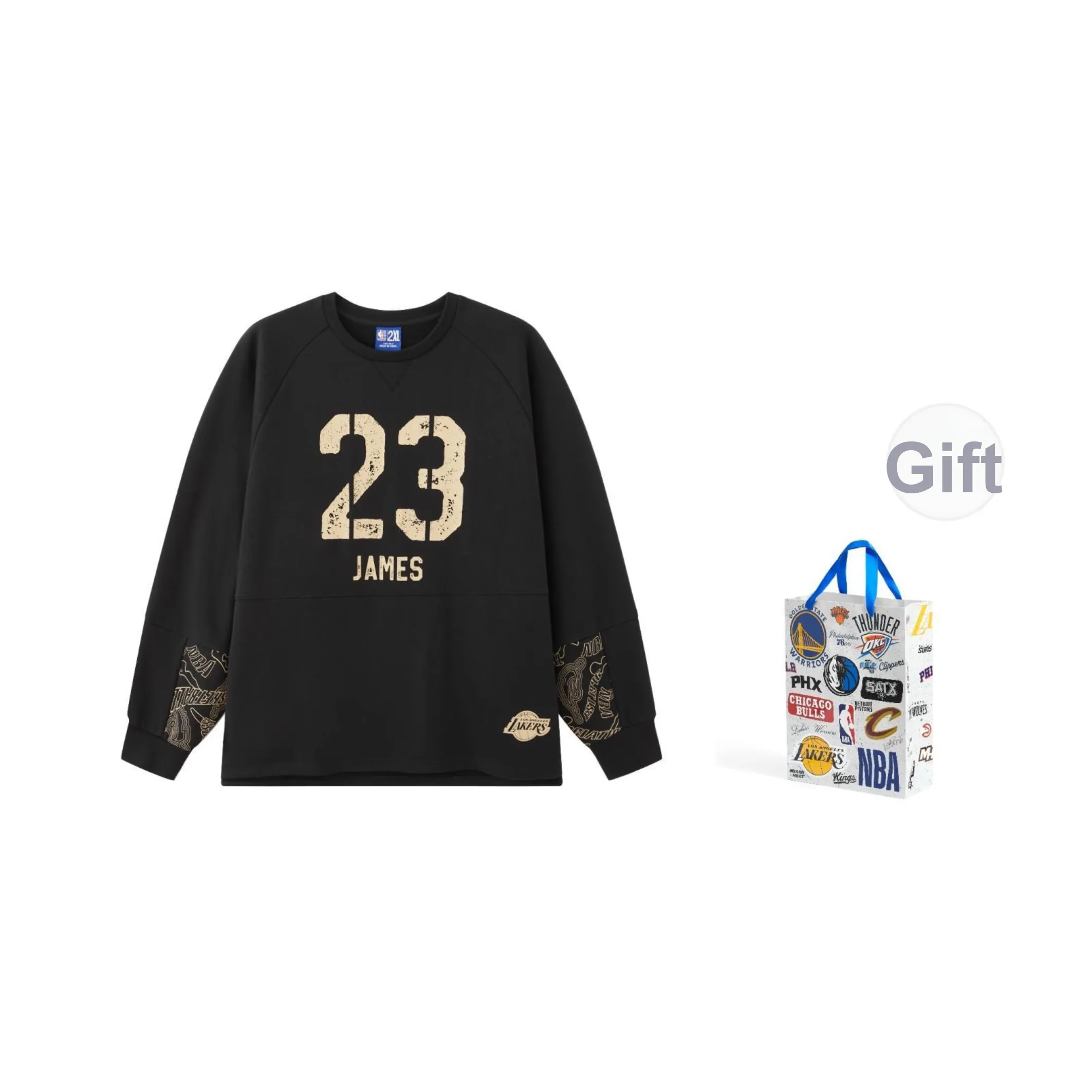 NBA Los Angeles Lakers Свитшот Унисекс Черный