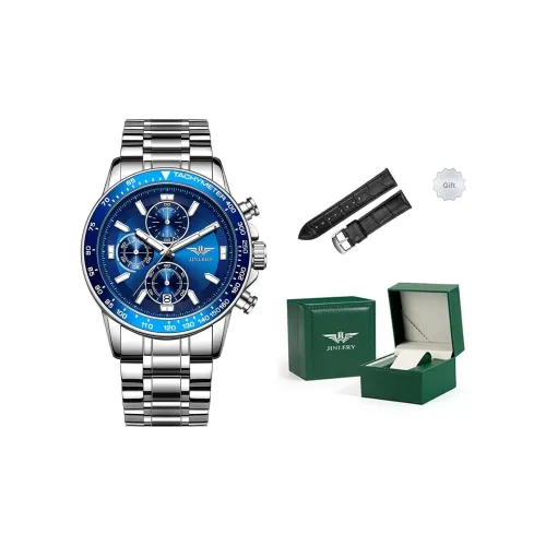 JINLERY Кварцевый механизм сплав ремешок мужские часы синий циферблат