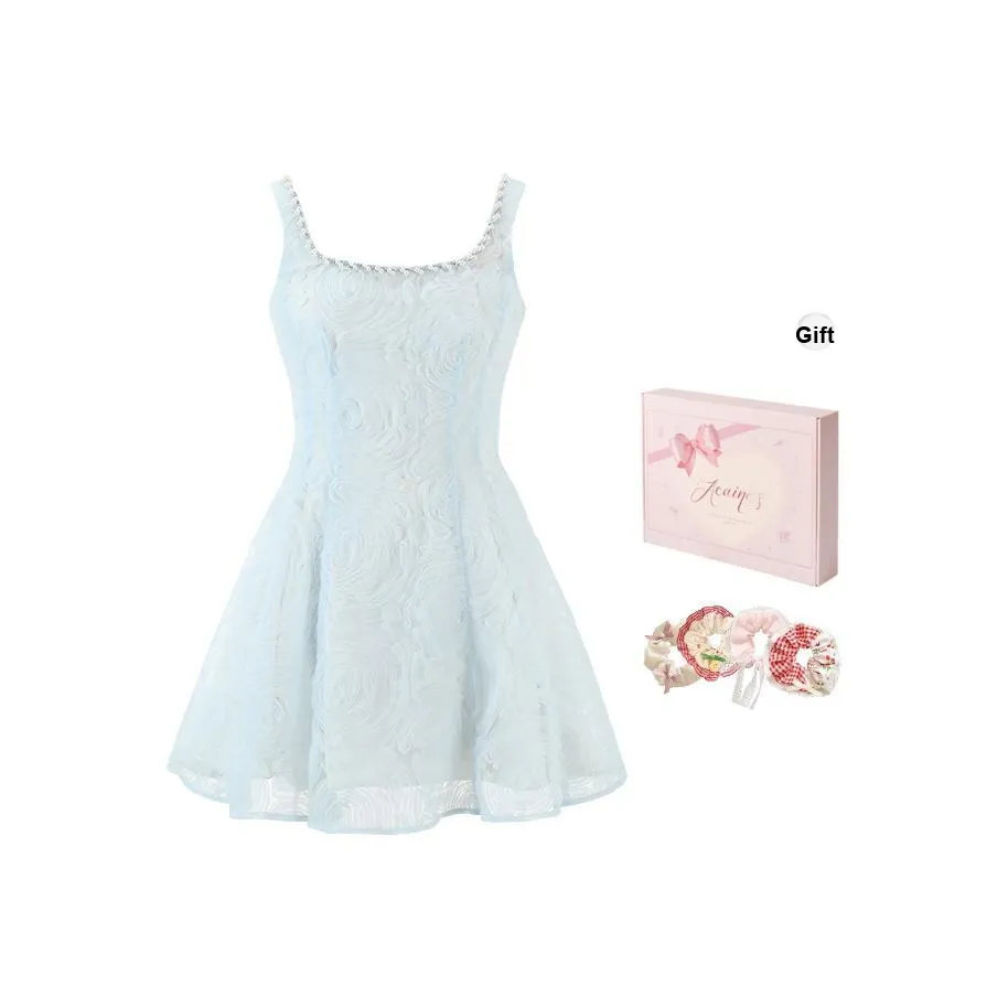 ACAINES Юбка-платье Женское Прозрачное Аква-синий