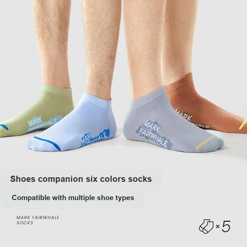FAIRWHALE Ankle Socks Men's 5 Pack-3