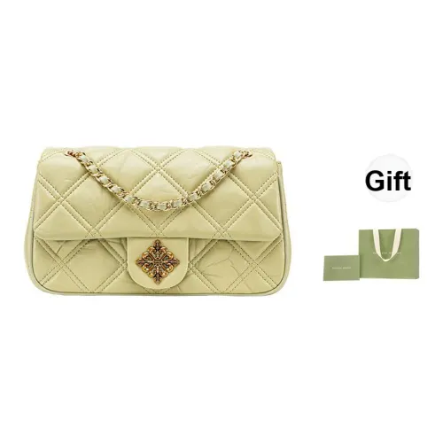 VANESSA HOGAN Коровья кожа Двойная цепочка Сумка через плечо Средний Женский Фруктовый зеленый