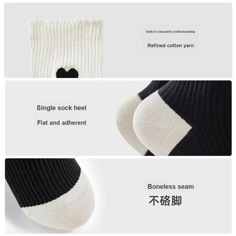 JIAZINI Mid Calf Socks Women's 4 Pack-9