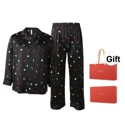 JINSANT Милый Poker Карта Мужской Мужской Пижамные комплекты