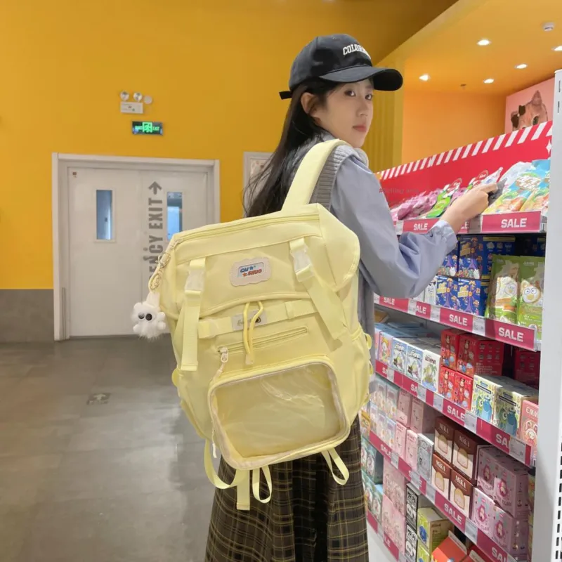 URBAN FOREST Nylon Backpack Regular Unisex Purple/Yellow/Green-7
