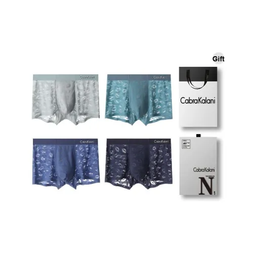 CABRAKALANI Бренд Настоящий Полиамид Ice Silk Трусы 4 Пачки Подарочный Набор Мужские Боксеры