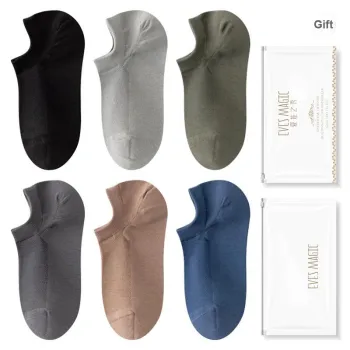 XIA.WA.ZHI.XIU No Show Socks Men's Shopping Bag 6 Pack