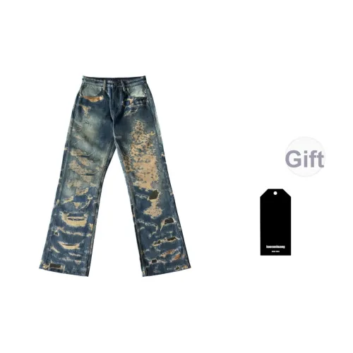 Haonanhuang Синие Унисекс Джинсы