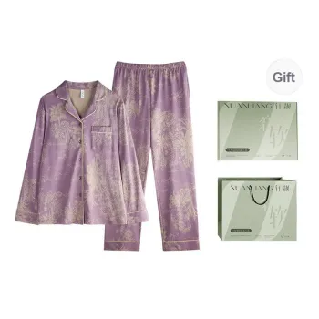 Xuan Liang Pajama Set Women's Gift Box Set Noble Purple